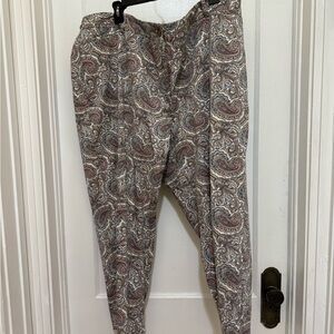 Talbots women perfect crop Paisley Size 22